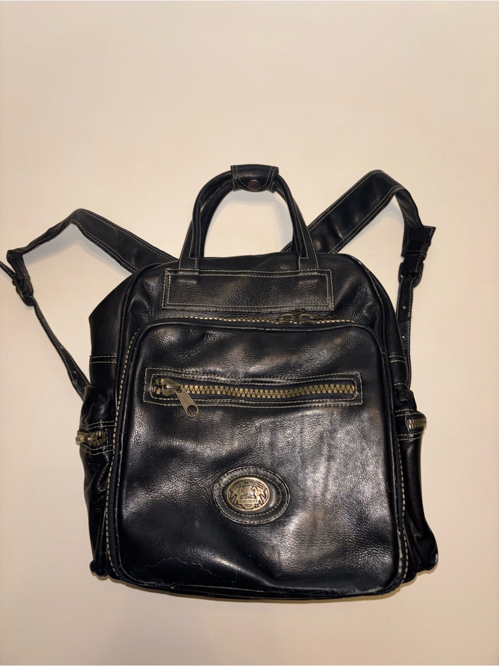 1990s Harley Davidson patch leather purse bag motorcycle style vintage